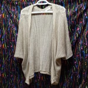 Blu Pepper Crochet or knitted open weave cardigan, sweater, size medium